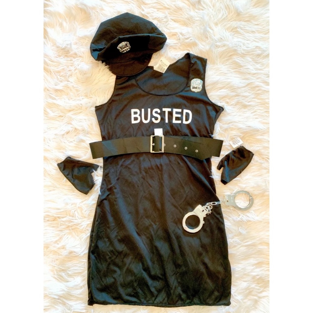 NWT Knockout Cop Police 5 Piece Set Dress Costume - Picture 1 of 4